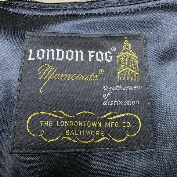 Vintage London Fog Coat Mens 40 Regular Double Breasted Wool Lined 70s Baltimore
